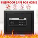 1.8 Cuft Safe Box Fireproof Waterproof, Small Safe for Home Use Fire and Water Proof with Combination Lock, Alarm System and Removable Shelf, Digital Anti-Theft Fireproof Safe For Home Document