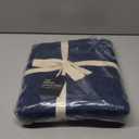 VHC Brands 100% Cotton Waffle Weave Navy Blue Throw 50x60, Decorative Cotton Throw Blanket, Boho Farmhouse Bedroom, Living Room Decor for Bed, Couch, or Sofa