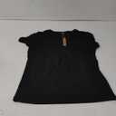 Womens Short Sleeve T Shirts Pleated Dressy Casual Crewneck Loose Fit Tee Trendy Summer Tops Blouses 2025
