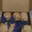 6 Pack Fake Lavender Plant Small Artificial Lavender Flowers Decor Burlap Bag Rustic Plant Potted for Kitchen Farmhouse Home Bedroom Wedding Table Country Indoor Decor