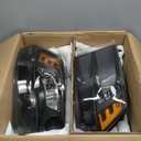 DNA MOTORING HL-OH-DR09QUA-BK-AM Black Amber Headlights Compatible with 10-18 Ram 1500-5500,Fit Dual or Quad Headlight Models