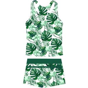 UNIFACO Teen Girls Tankini Swimsuit Size 14 Two Piece Boyshort Bathing Suit Kids Beach Pool Swimwear