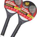 Black Flag 2-Pack Electric Bug Zapper Rackets  Mosquito & Fly Swatter, Battery Operated (Black)
