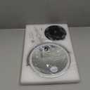 9" Lighted Makeup Mirror, 1X/20X Rechargeable Magnifying Mirror with 3 Color Dimmable Lights for Bedroom Tabletop, Base Charging and Switch, Women Gift (Brushed Nickel)