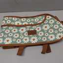 TOURBON Canvas Bicycle Pannier Bike Rear Rack Insulated Trunk Cooler Bag (Light Green with Flower)