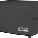 ULTCOVER Rectangular Gas Fire Pit Table Cover 44x32 inch Waterproof Heavy Duty Firepit Cover, Black