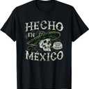 Hecho En Mexico, Mexican Pride Shirt T-Shirt (Small, Black)