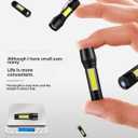 2 x LED Flashlights, High Powered 10000 Lumens Super Bright Mini Pocket Flashlight, Rechargeable, Zoomable Waterproof Flash Lights for Emergency, Outdoor, Home, Camping, Hiking (Car511)