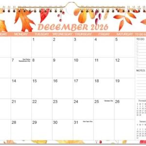 5 x 2026-2027 Calendar - Wall Calendar from Jan 2026 to Jun 2027, 18 Monthly Planner with Seasonal Designs for Planning and Organizing for Home or Office, 11.5 x 14.5 In Calendar 2026-2027
