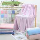 16 Pcs Pastel Colors Flannel Throw Blanket Bulk 50 x 60 Inch with Striped Ribbed Throw Blanket Soft Lightweight All Seasons Blankets for Sofa Room Couch Donation Homeless Wedding Gifts