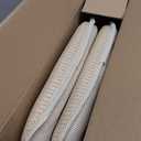 Klear Vu Omega Non-Slip Chair Cushions, Assembled in USA, U-Shaped Skid-Proof Seat Pads for Dining Room, Kitchen, Office, 15"x16" 2 Pack Slub Natural 2 Count