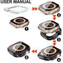 2 x BOTOMALL Screen Protector Compatible with Apple Watch Ultra 3/2/1 49mm Bumper Case,Rugged Military Grade Flexible TPU Face Cover with Tempered Glass Film for iWatch Men Womens