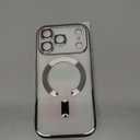 for iPhone 17 Pro Case with 1x Screen Protector, [Compatible with MagSafe] [Integrated Camera Protection], Non Yellowing Slim Cute Women Girly Magnetic Cover for iPhone 17 Pro 6.3", Silver