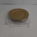 Okllen 12 Pack Plastic Gold Charger Plates, 13" Round Beaded Charger Plates for Wedding, Catering Event, Tabletop Decor