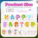 15PCS Happy Easter Yard Signs Outdoor Decorations with Stakes, Waterproof Bunny Egg & Letter Lawn Signs for Front Yard, Walkway, Garden, Easter Egg Hunt, Spring Party Decor