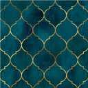 HAOKHOME Peel and Stick Wallpaper Geometric Graphic Trellis Emerald/Sapphire Blue/Bronze Removable Contact Paper for Home Bathroom Decorations 17.7in x 9.8ft