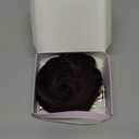 BARSDAR 100% Human Hair Bun Extension - Real Human Hair Dark Brown Messy Bun Scrunchie for Women - Elastic Wavy Brown Updo Extensions Thick Soft Fluffy Natural Looking Chignons Hairpieces Daily