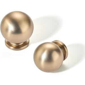 TUNNY 10 Pack Kitchen Cabinet Konbs-Single Hole Champagne Bronze Furniture Hardware Handles Drawer pulls for Kitchen Cabinets Bedroom Cabinet Pulls