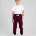 Real Essentials 3 Pack: Boys' Cotton Fleece Jogger Sweatpants - Active Athletic Youth Pants for Teens with Pockets (L)