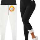 Women's Fleece Lined Leggings Weather Thick Thermal Warm Winter Tights Butt Lift High Waist Tummy Control Yoga Pants, Size Small