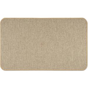 Counterart Decorative Indoor/Outdoor Natural Linen Look Floor Mat with Recycled Rubber Back Manufactured in The USA 29.5 x 17.75