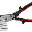 5 Blade Hand Crimper Sheet Metal Tools, HVAC Tool for 24-28 Gauge Duct Work Downspout and Stove Pipe, Sheet Metal Crimper Gutter End Cap Duct Crimping Tool Rust Resistant Ergonomic Handle(Black)
