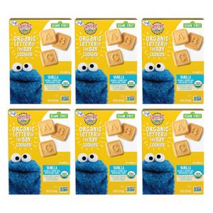Earth's Best Organic Letter of the Day Cookies for Toddlers 2 Years Old and Up, Vanilla Flavor, 5.3 Ounce Box (Pack of 6)