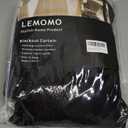 LEMOMO Blackout Curtains 52 x 84 inch Black Curtains Set of 2 Panels Thermal Insulated Room Darkening Bedroom Curtains