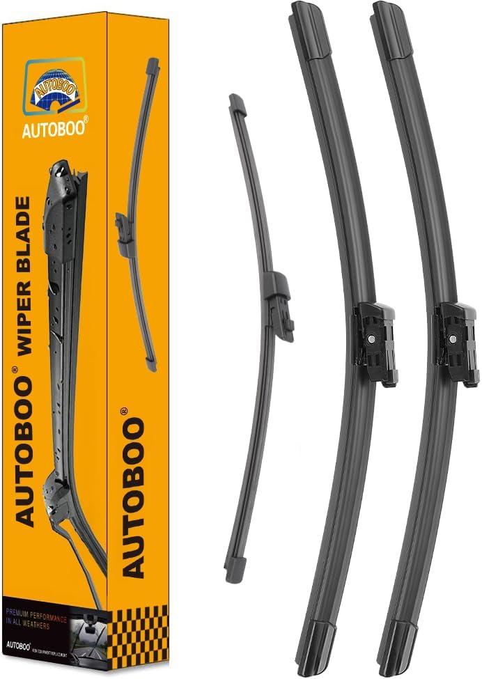 Autoboo OEM Windshield Wiper Blade Replacement for VW Volkswagen Atlas 2018 2019 2020 20221 2022 2023 2024 Original Equipment All-Season Rear Wiper Blade Set 26+22+12 (Set of 3)