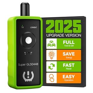 VXDAS 2IN1 TPMS Relearn Tool Super GL50448 for GM and Ford with Model Switch Button,Tire Pressure Sensor Monitor Reset Activation for Buick/Cadillac/Chevrolet/GMC/Lincoln/Mazda 2025 Edition(Green)
