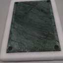 Real Natural Marble Tray for Bathroom, Vanity, Kitchen and Desktop, Rectangle Genuine Marble Stone Tray for Jewelry, Cosmetics, Candles, Lotion, Perfume and Home Decor (12" x 8" x 1.2", Green)