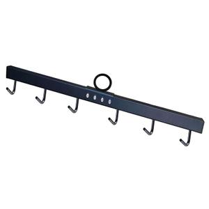 Chain Link Fabric Fence Stretcher 6-Hook Bar 31.5 Inch Woven Wire Fence Stretcher Fabric Black Steel Bar Fence Stretcher Tool Upgrade Thickened Hook