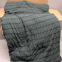 CozyLux Queen Comforter Set Forest Green Seersucker 7 Pieces Bed in a Bag Queen Comforter Set with Sheets, Luxury Bedding Sets with Down Alternative Comforter, Sheets, Pillowcases & Shams All Seasons