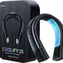 TORRAS COOLIFY 2S Neck Air Conditioner, Portable Personal Cooler and Heater Strong Wind, 3-Speed, App Control Neck Fan Rechargeable, Starry Black