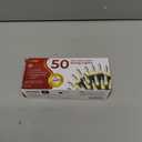 Clear Warm White Christmas Lights - 9 ft String of 50 Incandescent Mini Bulbs Multifunctional Lighting Modes, for Decorative, Bedroom, Outdoor, Xmas Twinkle Tree Lights with Green Wire Total 10.4 ft