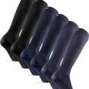 DANISH ENDURANCE Knee-High Dress Socks for Men & Women, 3-Pack (Large, Multicolor (1x Black, 1x Grey, 1x Navy))