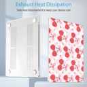 Mektron for 2026 MacBook Air 13-inch M5 Laptop Case A3449 with 13.6-inch Liquid Retina Display Fits 2025 A3240 M4 2024 A3113 M3 2023 A2681 M2 Printed Shell for MacBook Air 13.6", Cherries Bows C353