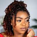 TOYOTRESS Tiana Passion Twist Hair - 6 inch 8 Pcs Pre-twisted Crochet Braids Ombre Orange, Synthetic Braiding Hair Extension (6 Inch, T350)