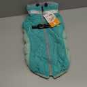 Lelepet Dog Coat Warm Dog Winter Coat Waterproof Dogs Jacket with Harness Built in Reflective Pet Fleece Vest Zip-Up Cold Weather Coats for Large Dogs Turtleneck Windproof Boston Terrier Mint Green L