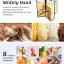 Alcarin Ice Cream Maker with 3 Pints(Not Freezer) Homemade Slushie Gelato Yogurt Sorbet Frozen Treat Machine 10 Pre-set Program Respin & Mix-in