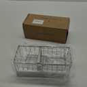 Cisily Silver Sponge Holder for Kitchen Sink, Sink Caddy Organizer with High Brush Holder, Kitchen Countertop Organizers and Storage Essentials, Rustproof 304 Stainless Steel, Soap Dispenser Organize