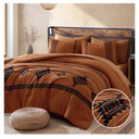 MaiRêve Burnt Orange Embroidery Comforter Sets Full Size - 7 Pieces, Farmhouse Western Boho Comforter Set, All Season Bed in A Bag Full Size with Sheets, Pillowcases & Shams