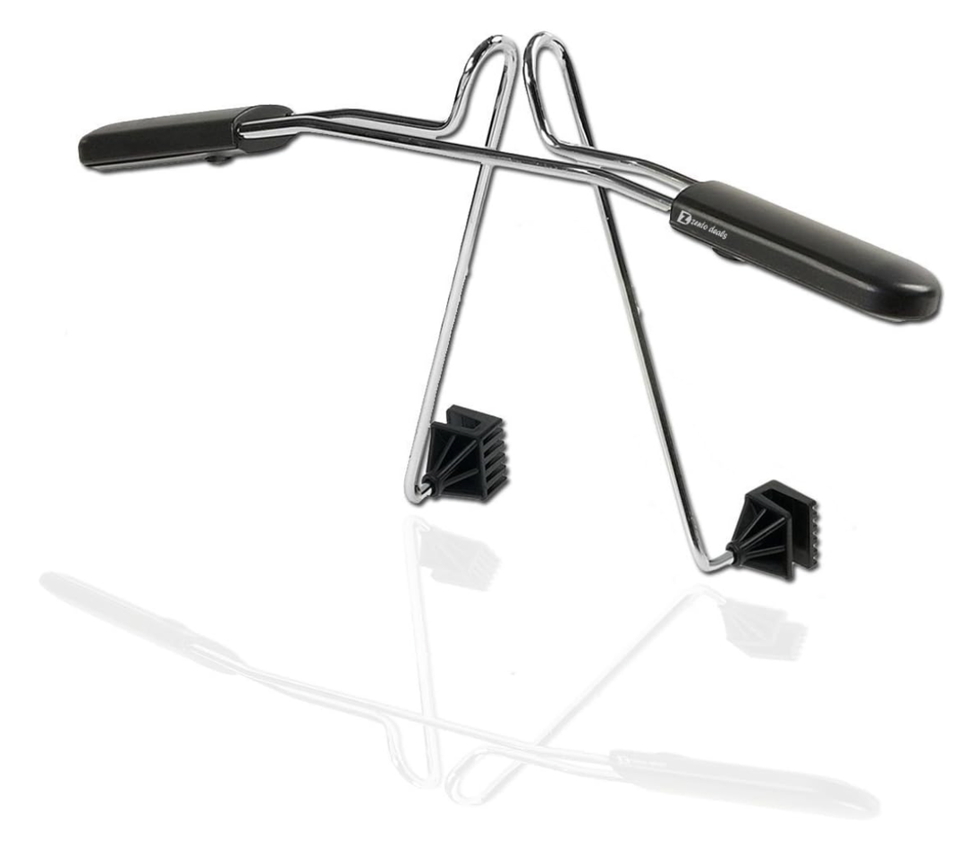 Zento Deals Chrome Car Seat Coat Rack Hanger  11in to fit onto Most headrests (Silver 1)