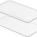 Clear Plastic Storage Bin with Lid, Makeuo Holder, Fridge Organizer, Refrigerator Organizers and Storage, Small Container for Pantry, Office, Dresser, Bathroom, Kitchen, Snack (Medium)