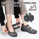 STQ Womens Walking Shoes Non Slip Orthopedic Shoes Adjustable Diabetic Shoes Comfort Mary Jane Shoe