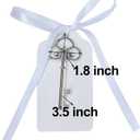 50 Pcs Rustic Vintage Key Bottle Opener with Card Tag and Sheer Bag for Wedding Party Favors