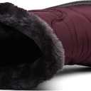 Hsyooes Womens Warm Fur Lined Winter Snow Boots Waterproof Ankle Boots Outdoor Booties Comfortable Shoes for Women (Teal)