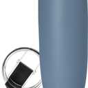 Simple Modern Travel Coffee Mug Tumbler with Flip Lid | Reusable Insulated Stainless Steel Cold Brew Iced Coffee Cup Thermos | Gifts for Women Men Him Her | Voyager Collection | 20oz | Blue Dune