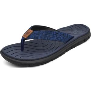 KuaiLu Womens Casual Flip Flops with Comfortable Arch Support Yoga Mat Summer Beach Walking Thong Cushion Sandals Lightweight Flats Non-Slip Shoes Indoor Outdoor