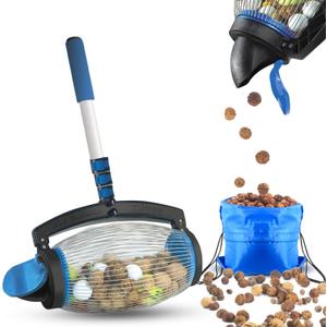 Zozen Nut Gatherer, Pecan Picker Upper, Walnut Picker Upper Roller, Directly Dump Outlet/Also Apply to Hickory Nuts, Chestnuts, Buckeyes, Golf, Butternuts, Objects Size 3/4'' to 2''; 1.5 Gallon